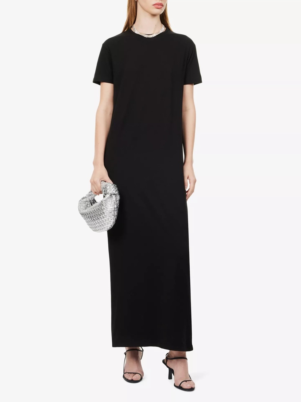 The Frankie Shop Maya Cotton Black Tee Dress Size Medium